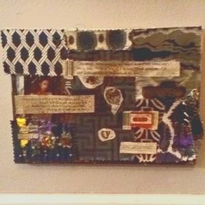 Alice in wonderland collage mixed media art